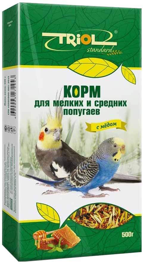 Корм Тriol Standard для мелких и средних попугаев с мёдом 500 г