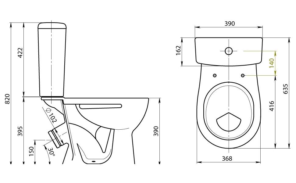 Унитаз-компакт Santeri Орион 1.P400.8.S00.00B.F белый - купить в ...