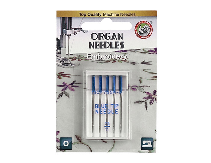 Иглы Organ BLUE TIP JANOME 5/75