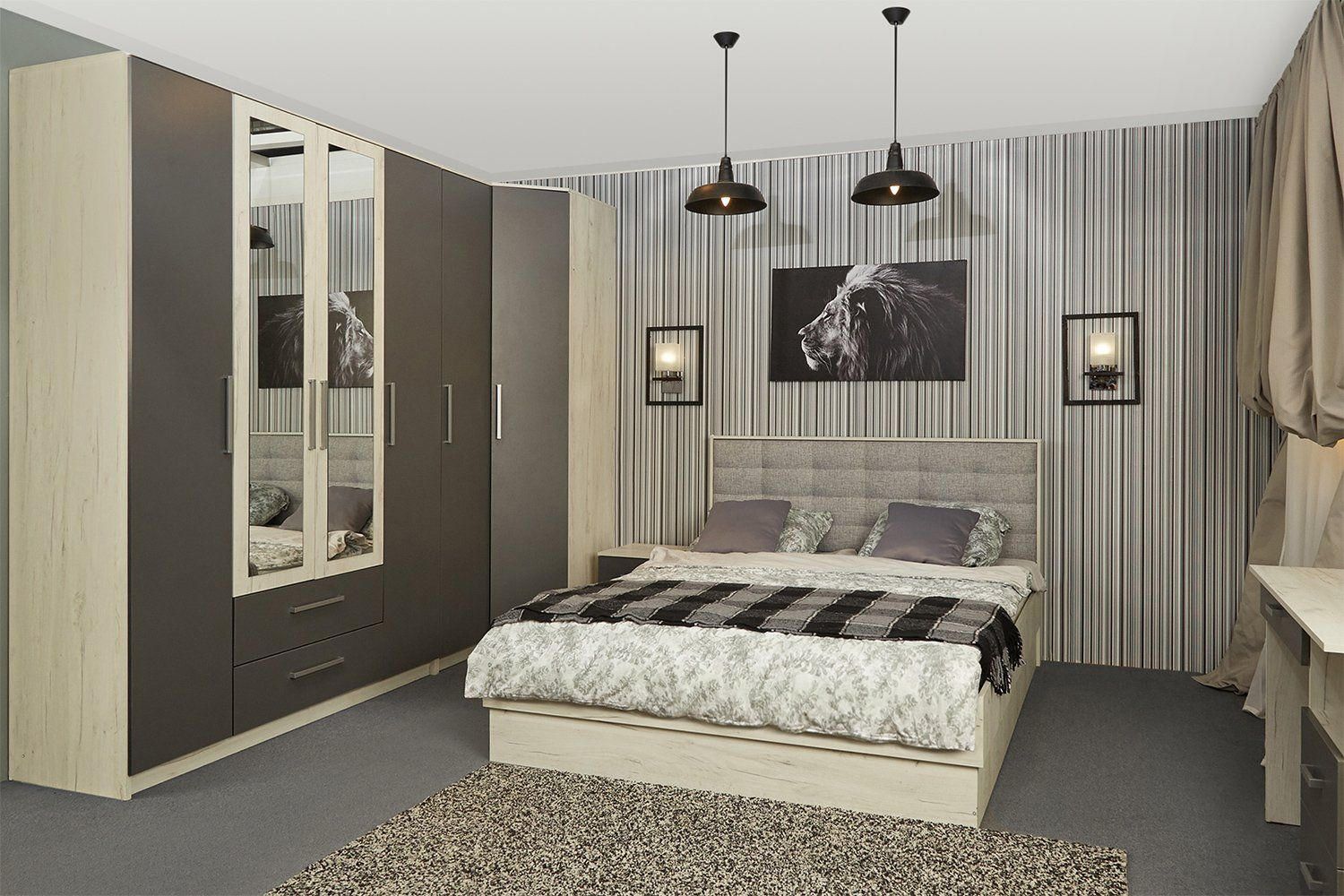 Кровать с подъёмным механизмом Hoff Бланка серый графит