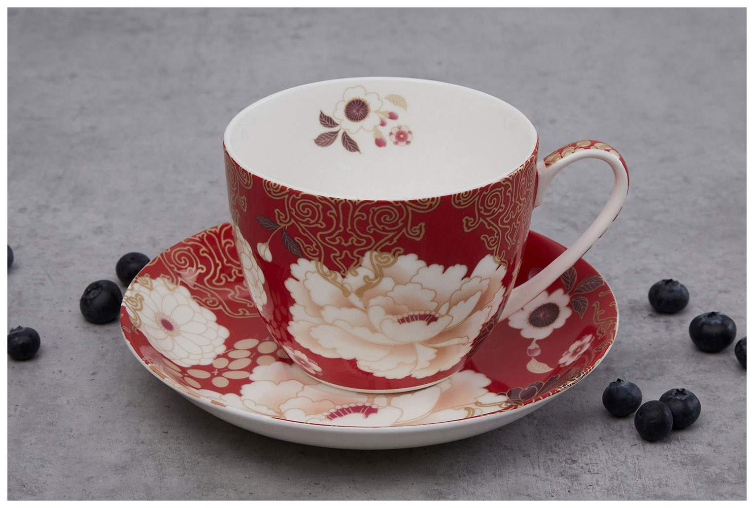 чашка с блюдцем дракон