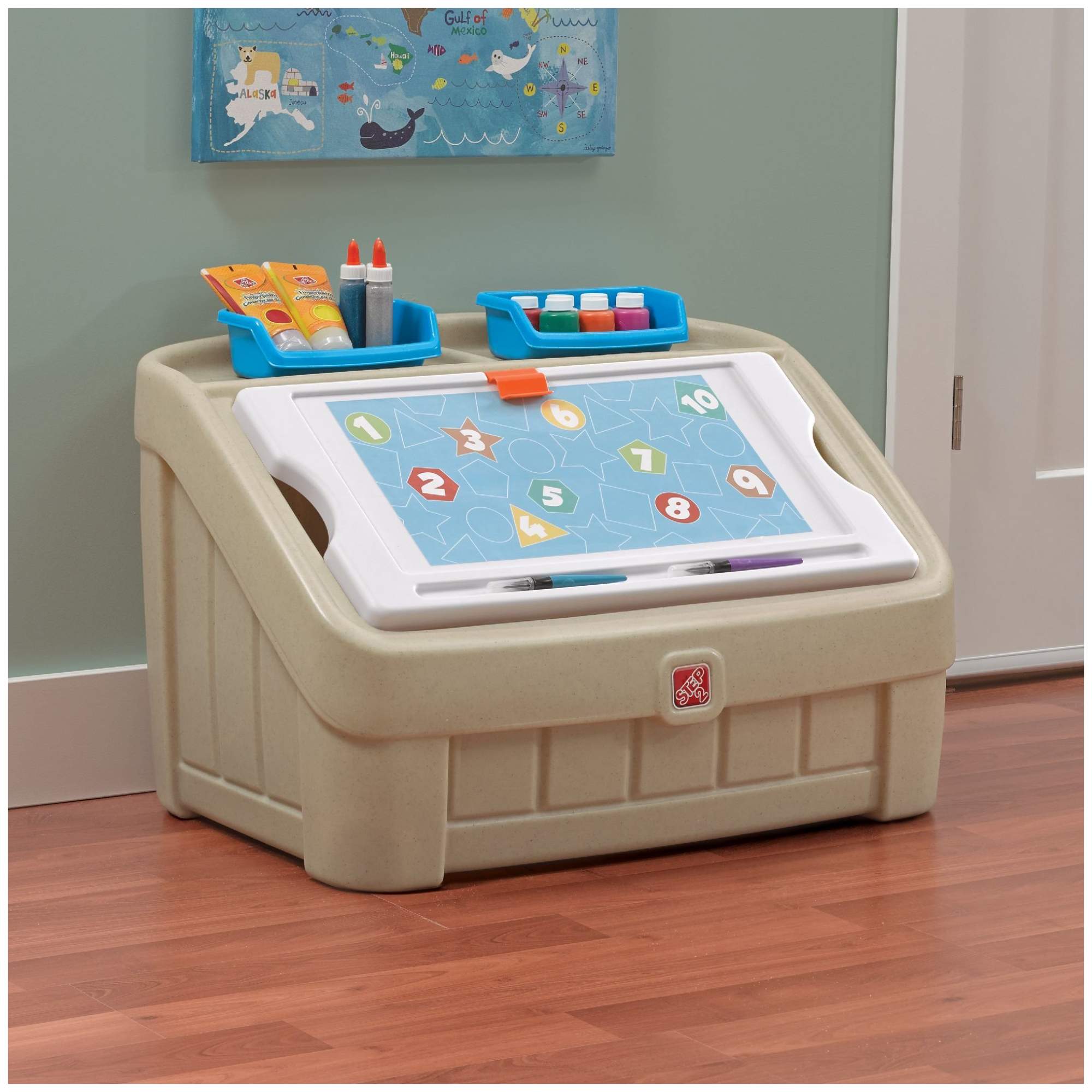 Ящик для хранения игрушек Step 2 Два в одном 845500 - купить в BabyStore,  цена на Мегамаркет