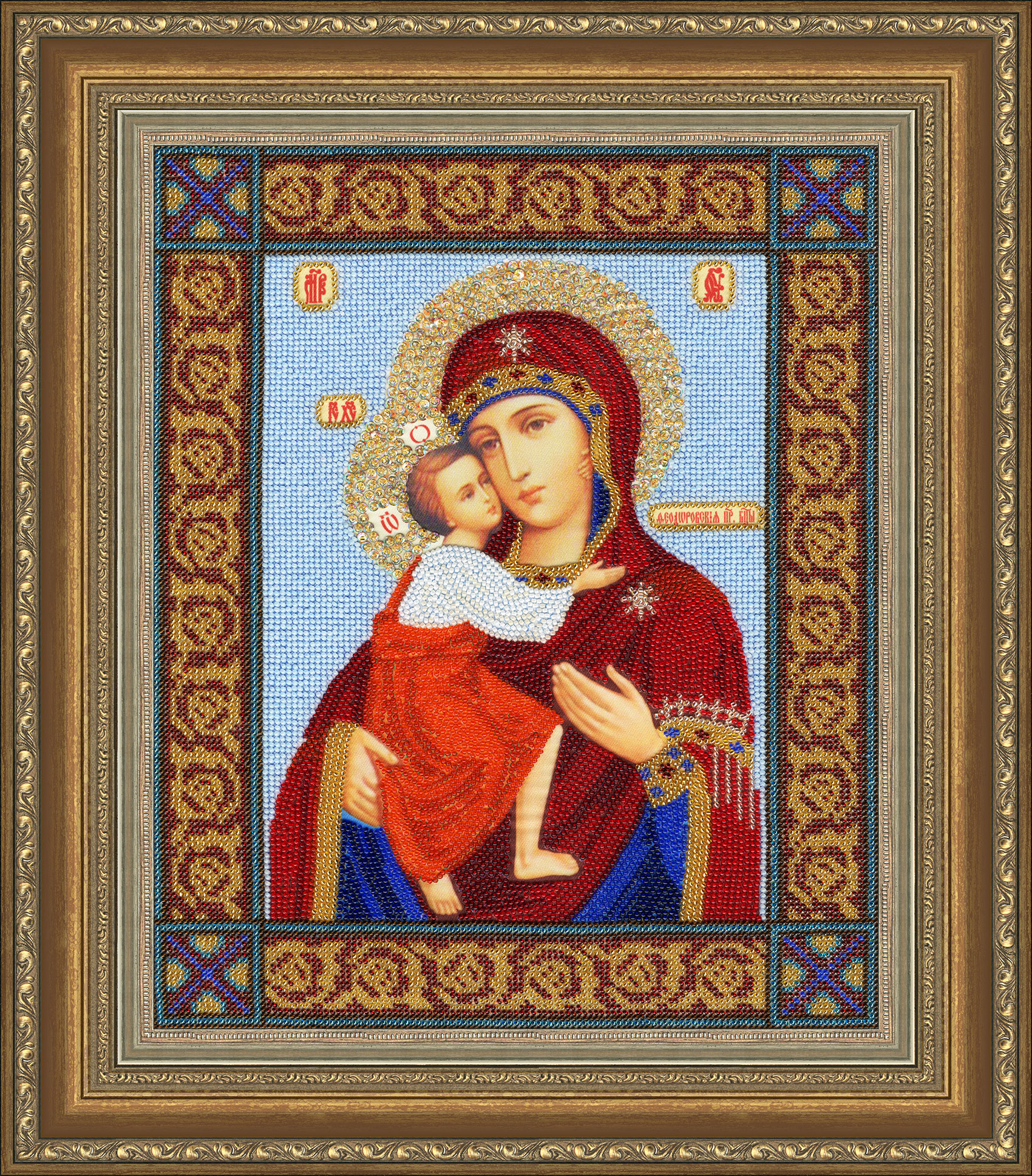 Набор для вышивания Золотое Руно РТ-102 Икона Божией Матери Феодоровская