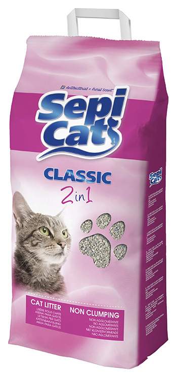 Впитывающий наполнитель для кошек SEPICAT Classic цеолитовый, 10 кг, 16 л