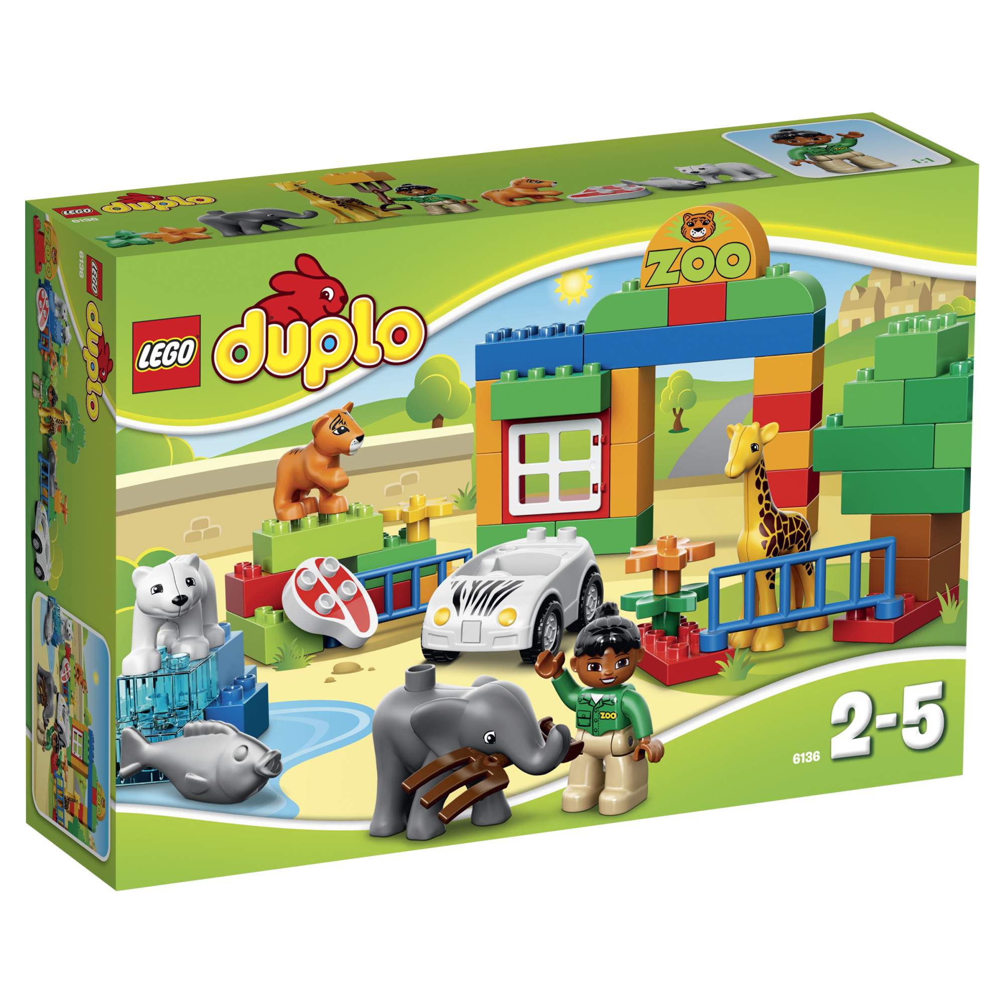 Купить конструктор LEGO DUPLO Town Мой первый зоопарк (6136), цены на  Мегамаркет | Артикул: 100000075894