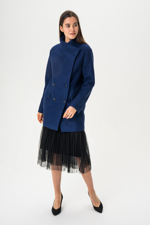 Пальто женское ElectraStyle 3-7004/4-225 синее 46 RU