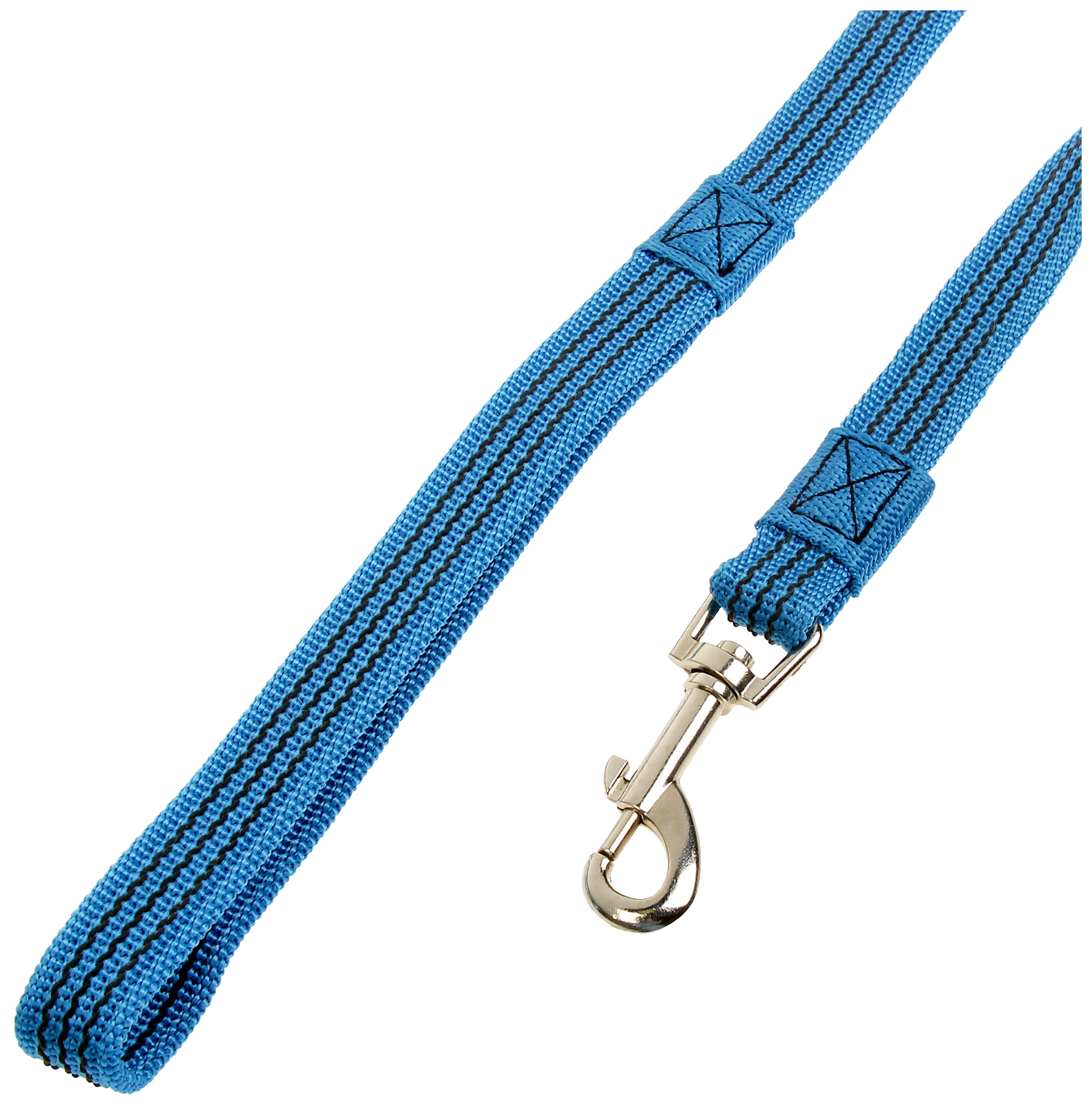 Поводок для собак Зооник 11426-3 капроновый с двойной латексной нитью 2м х 20мм синий 09