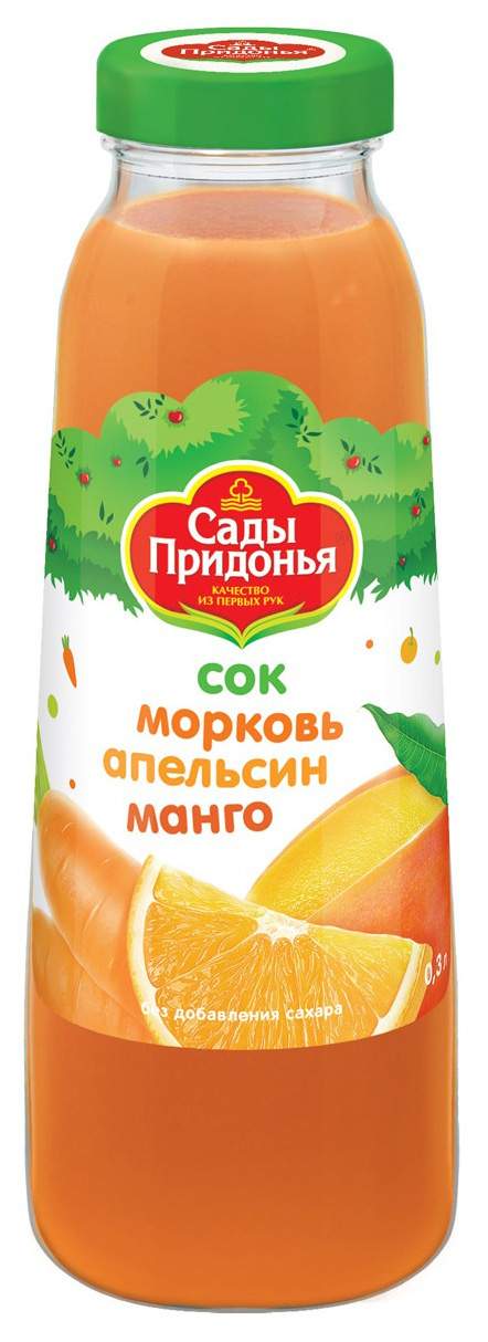 Сок Сады Придонья Морковь апельсин манго с 12 мес 300 мл