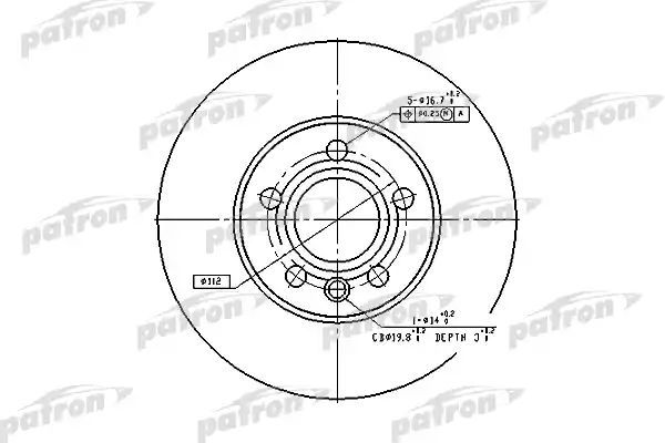 Тормозной диск PATRON PBD2776
