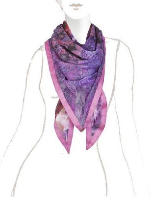 Платок женский Eleganzza D12-1180 фиолетовый/розовый