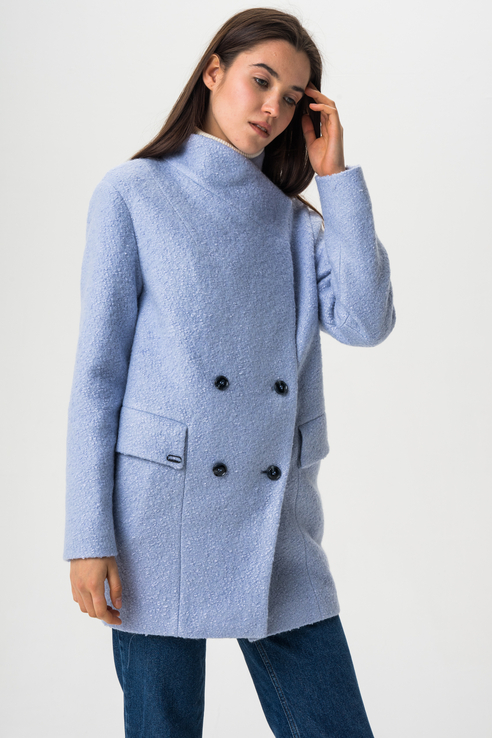 Пальто женское ElectraStyle 3-7004/4-225 голубое 46 RU