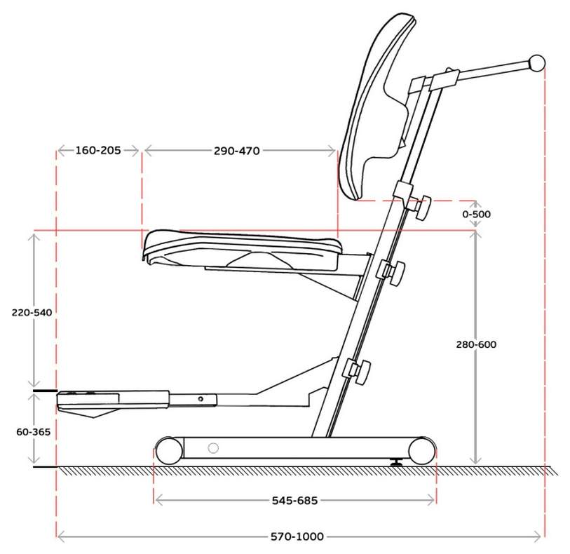 Детское растущее кресло up footrest