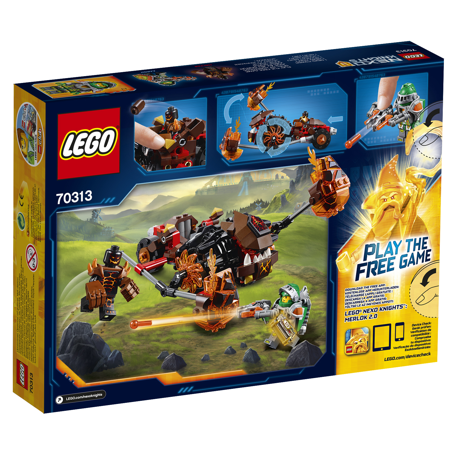 Конструктор LEGO Nexo Knights Лавинный разрушитель Молтора (70313) – купить  в Москве, цены в интернет-магазинах на Мегамаркет