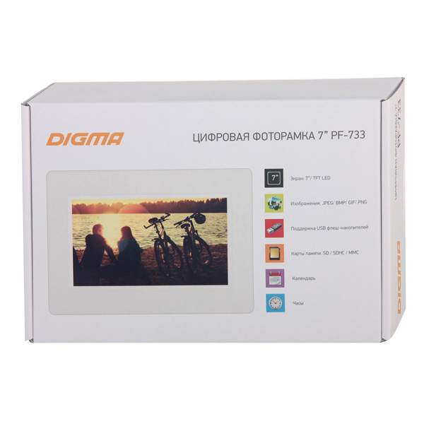 Цифровая фоторамка Digma PF-733 White