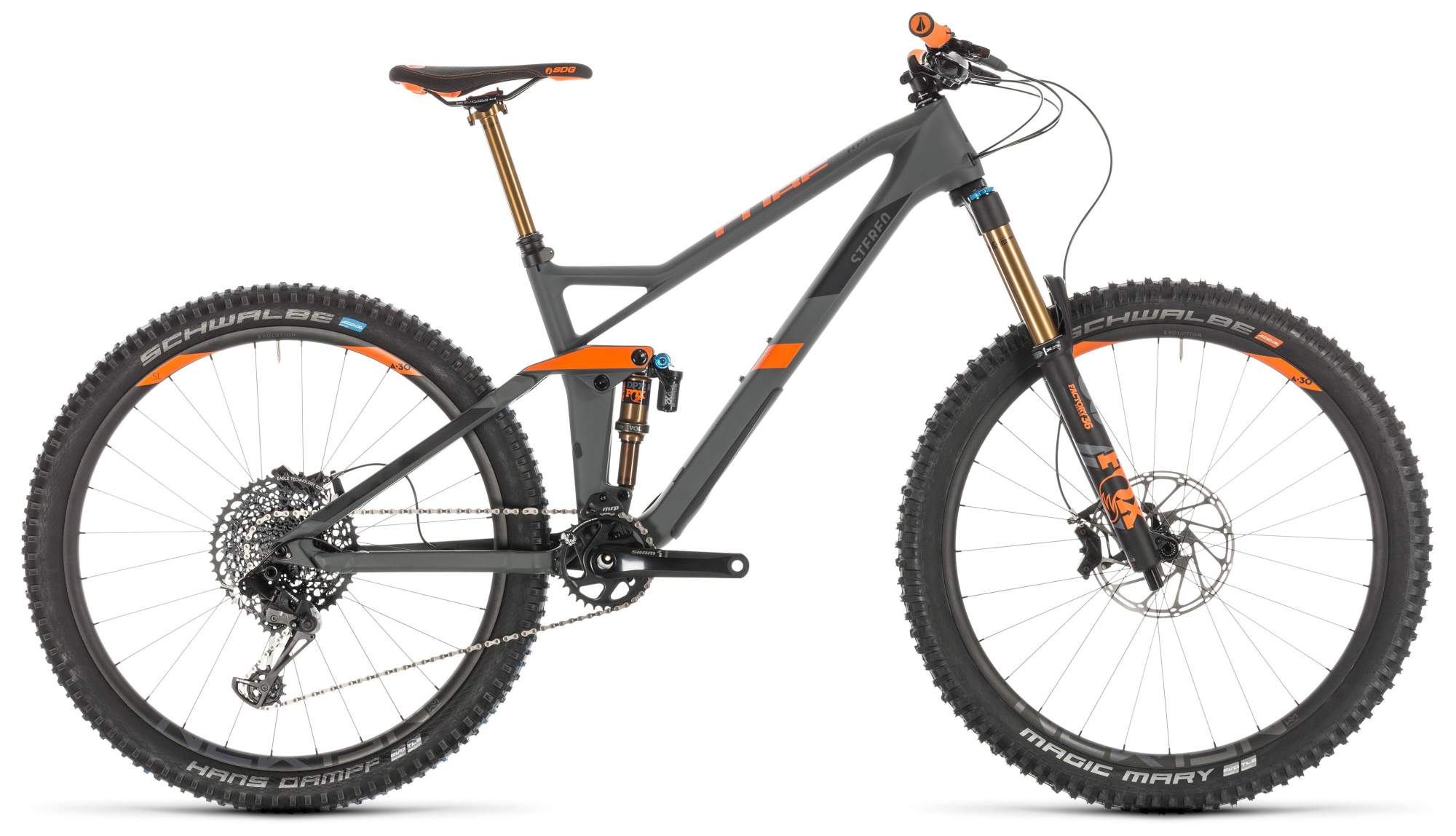 Cube Stereo 140 HPC TM 27.5 2019 18 grey n orange