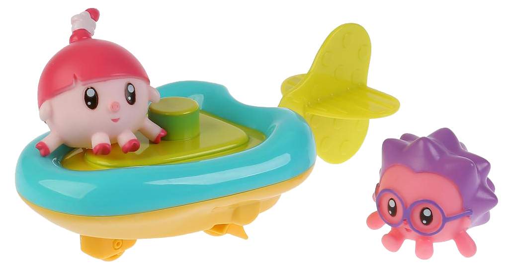 Игрушка для ванны "Малышарики" - Ежик и Нюшенька на лодке Играем Вместе