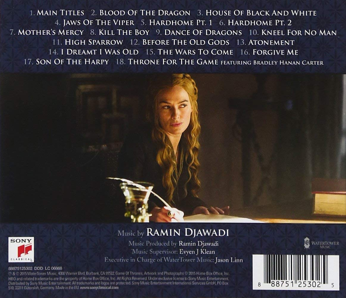 Soundtrack Ramin Djawadi: Game Of Thrones, Season 5 (CD) - купить в Москве,  цены на Мегамаркет | 100024845697