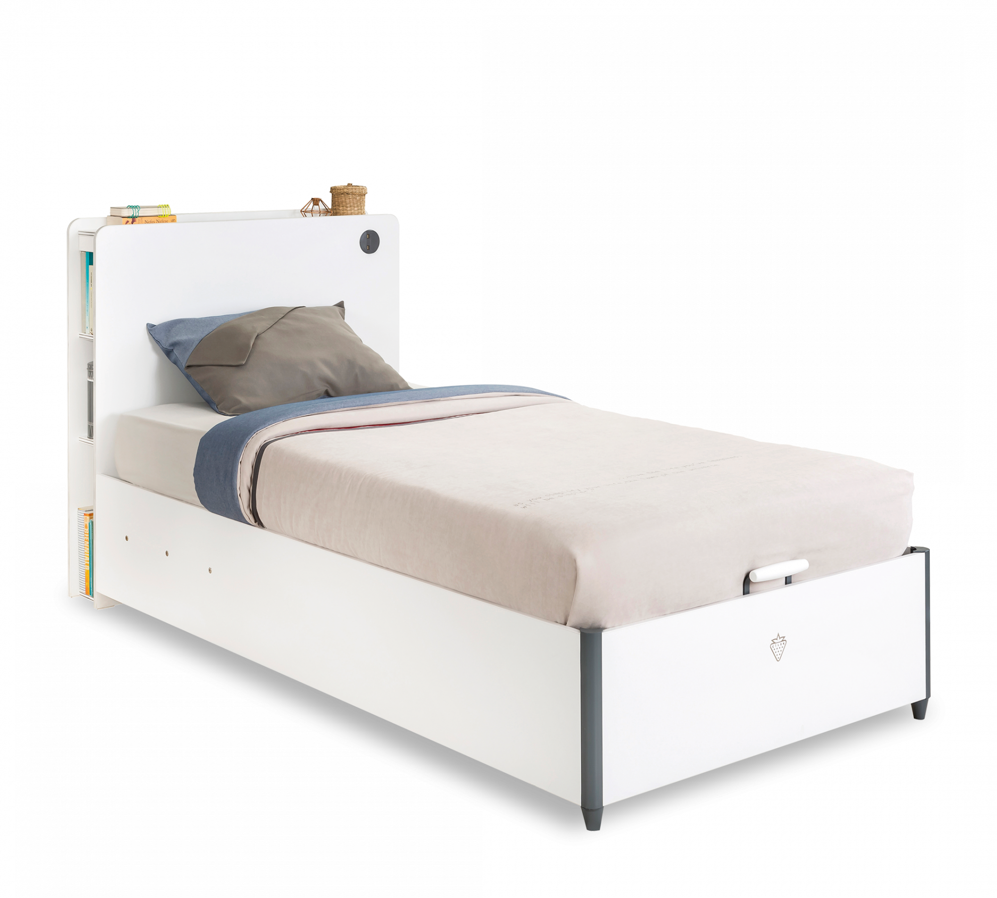 Кровать с подъемным механизмом Cilek White 100х200 см, белый