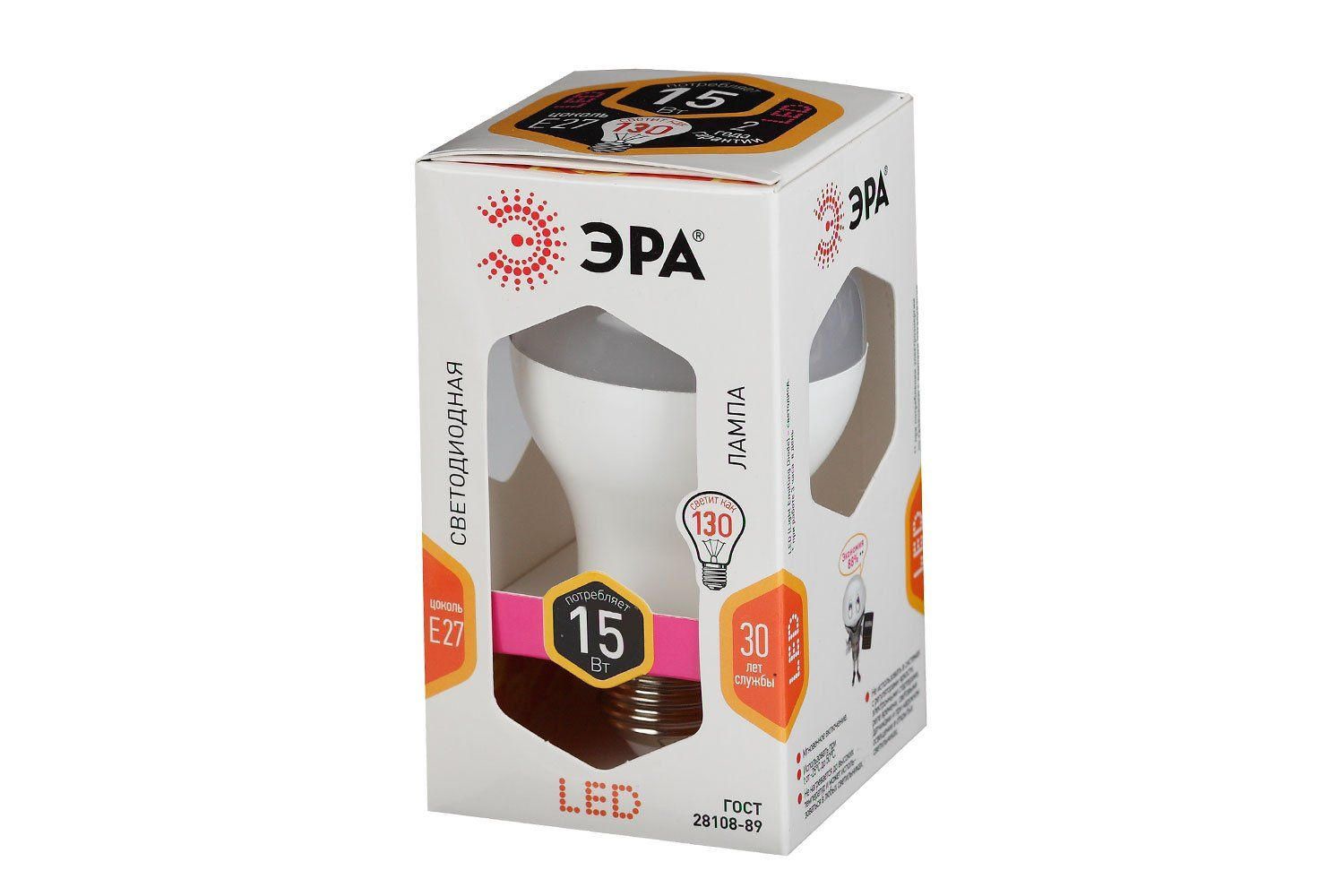 Светодиодная лампа ЭРА LED smd A60-15W-827-E27