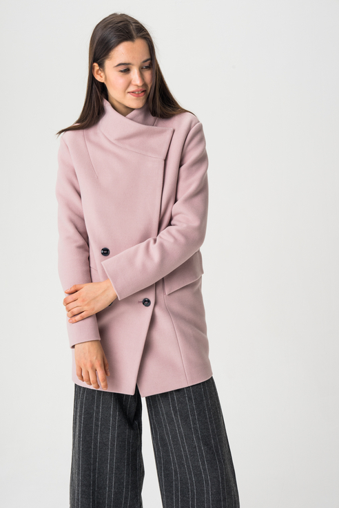 Пальто женское ElectraStyle 3-7004/4-128 розовое 46 RU