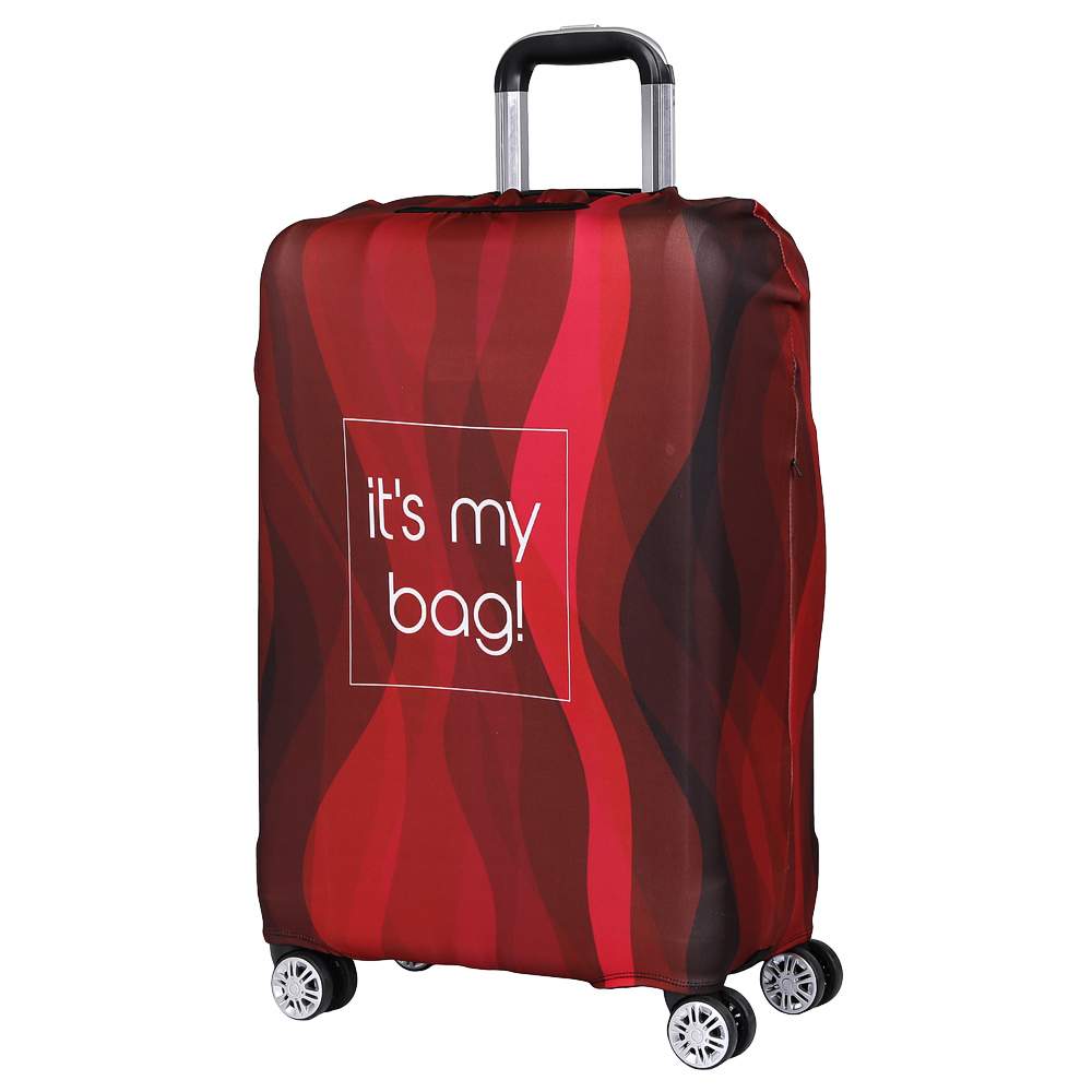 Чехол для чемодана Fabretti W1005 красный/черный/серый L