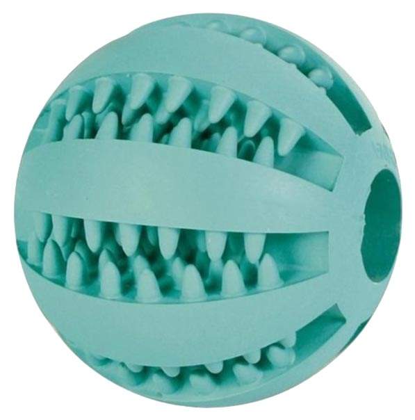 Жевательная игрушка для собак Nobby МЯЧ DENTAL FUN, зеленый, длина 5 см