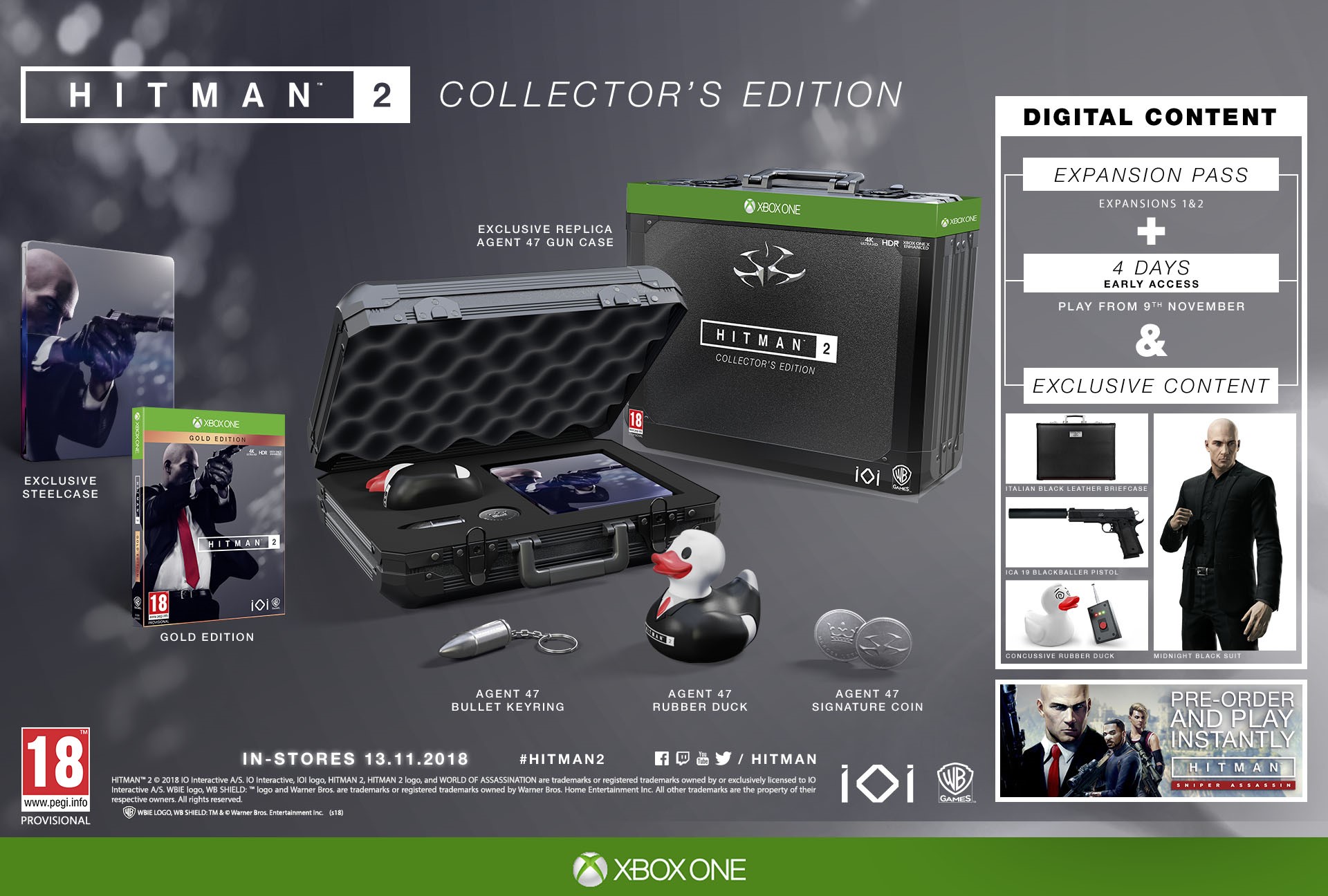 Hitman 2 купить. Коллекционное издание хитман 2. Hitman коллекционное издание ps4. Hitman 2: Gold Edition. Хитман 2 на пс4.