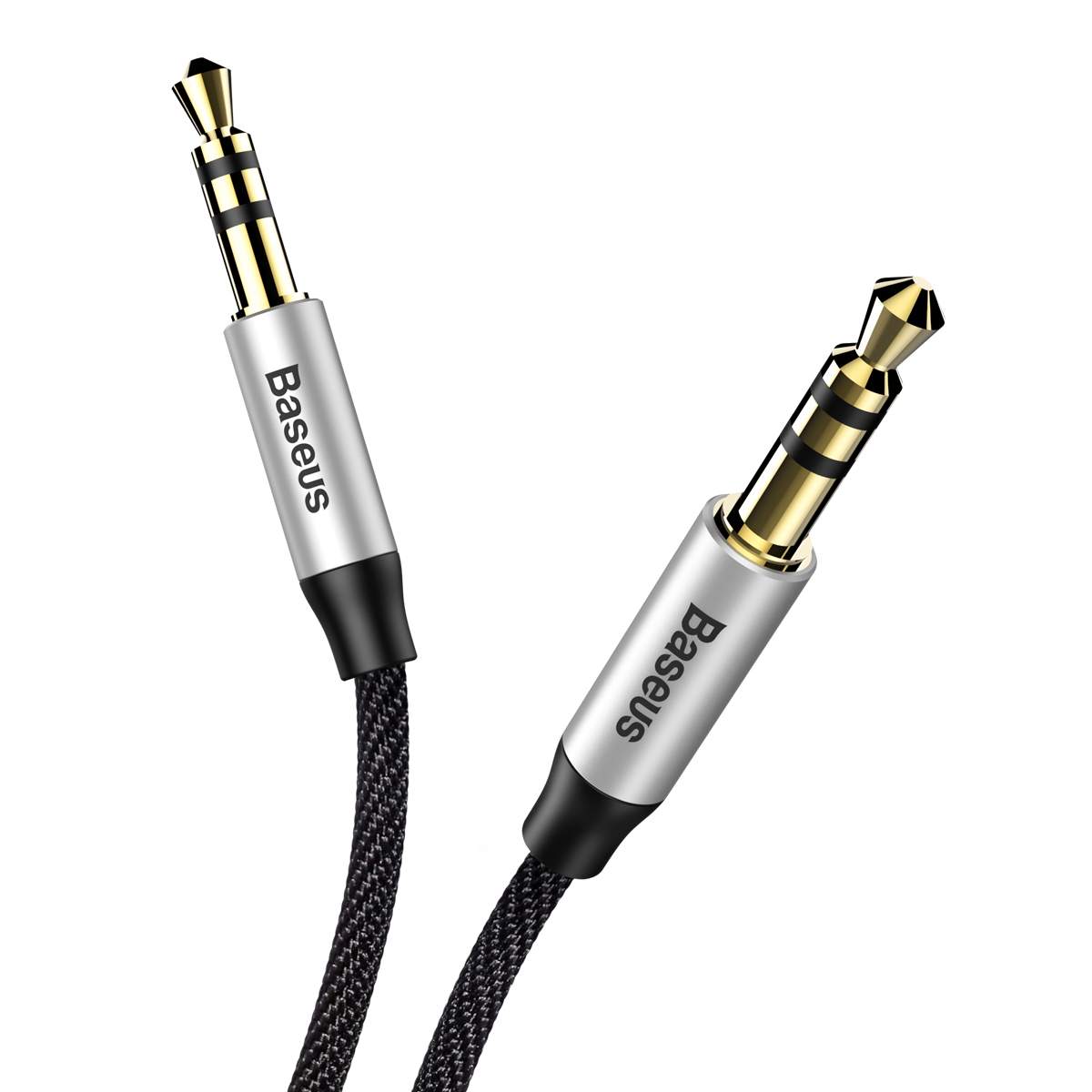 Кабель Baseus Yiven Audio Cable M30 Aux 1.5m Silver/Black