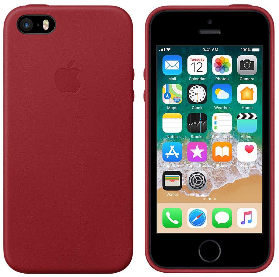 Apple case se. Iphone se 2022 product Red Leather Case.