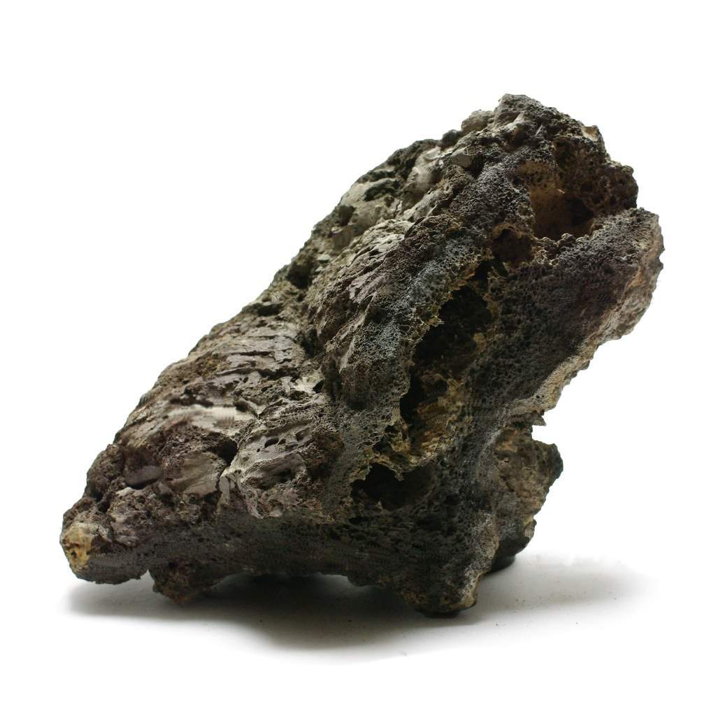 Камень для аквариума и террариума UDeco Black Lava M, натуральный, 15-25 см