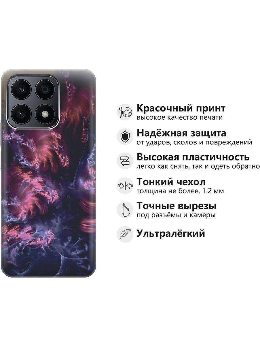 Силиконовый чехол на Honor X8a с принтом 