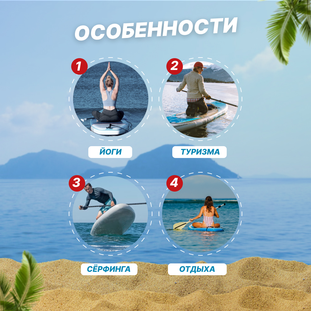 Надувная SUP доска My SUP 12.6 Tropics – купить в Москве, цены в  интернет-магазинах на Мегамаркет