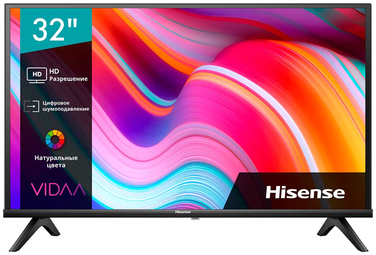 Телевизор HISENSE 32A4K, 32"(81 см), HD - купить в ДТК, цена на Мегамаркет