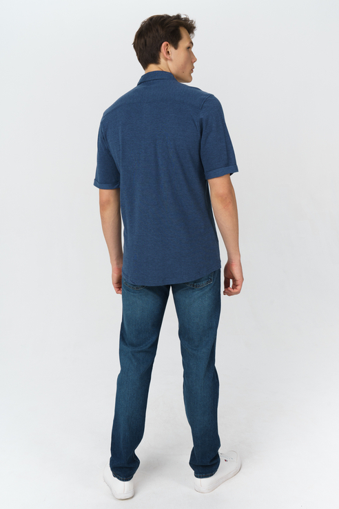 Рубашка мужская ONLY & SONS 22019160 синяя 54 RU