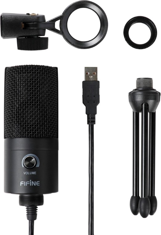 Купить Микрофон Fifine K669B черный в интернет-магазине DNS.  Характеристики, цена Fifine K669B