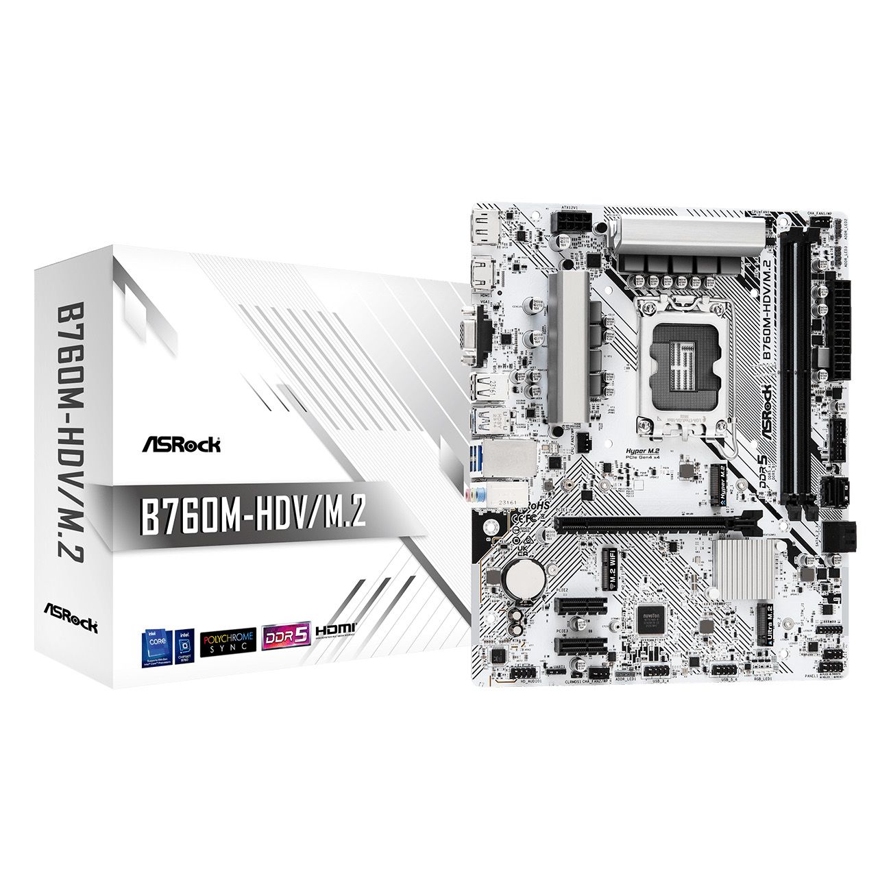 Материнская плата ASRock B760M-HDV/M.2 - купить в X-PC, цена на Мегамаркет