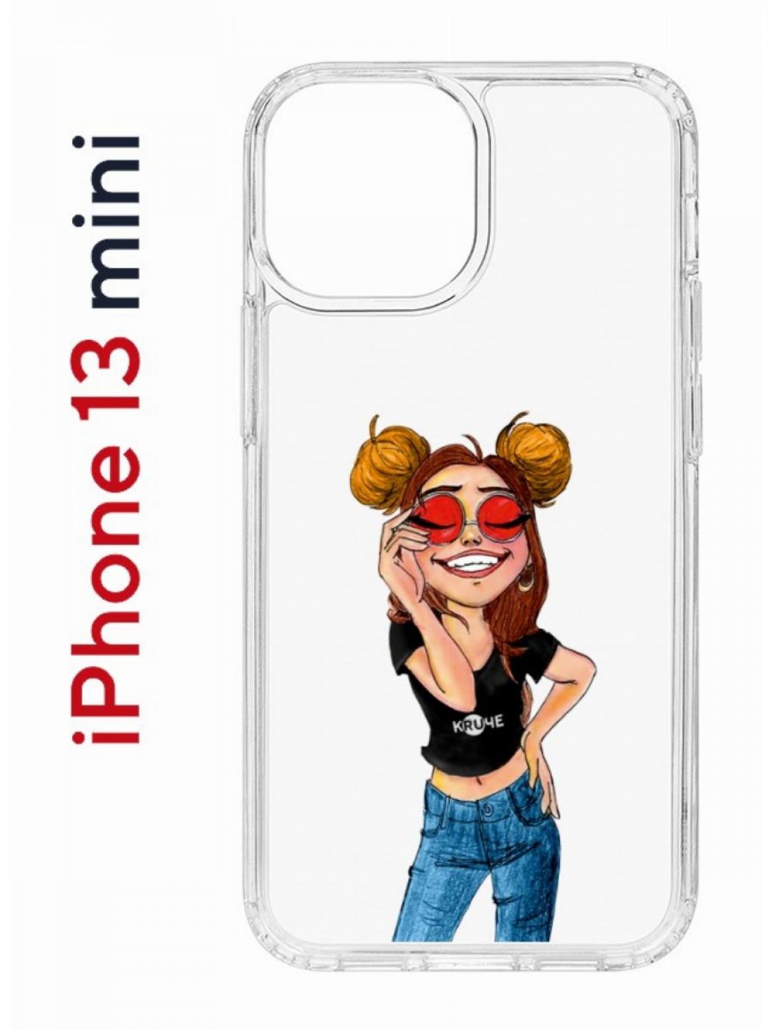 Чехол на iPhone 13 mini с принтом Kruche Print Smiling, бампер с защитой  камеры - купить в kupi-chehol, цена на Мегамаркет