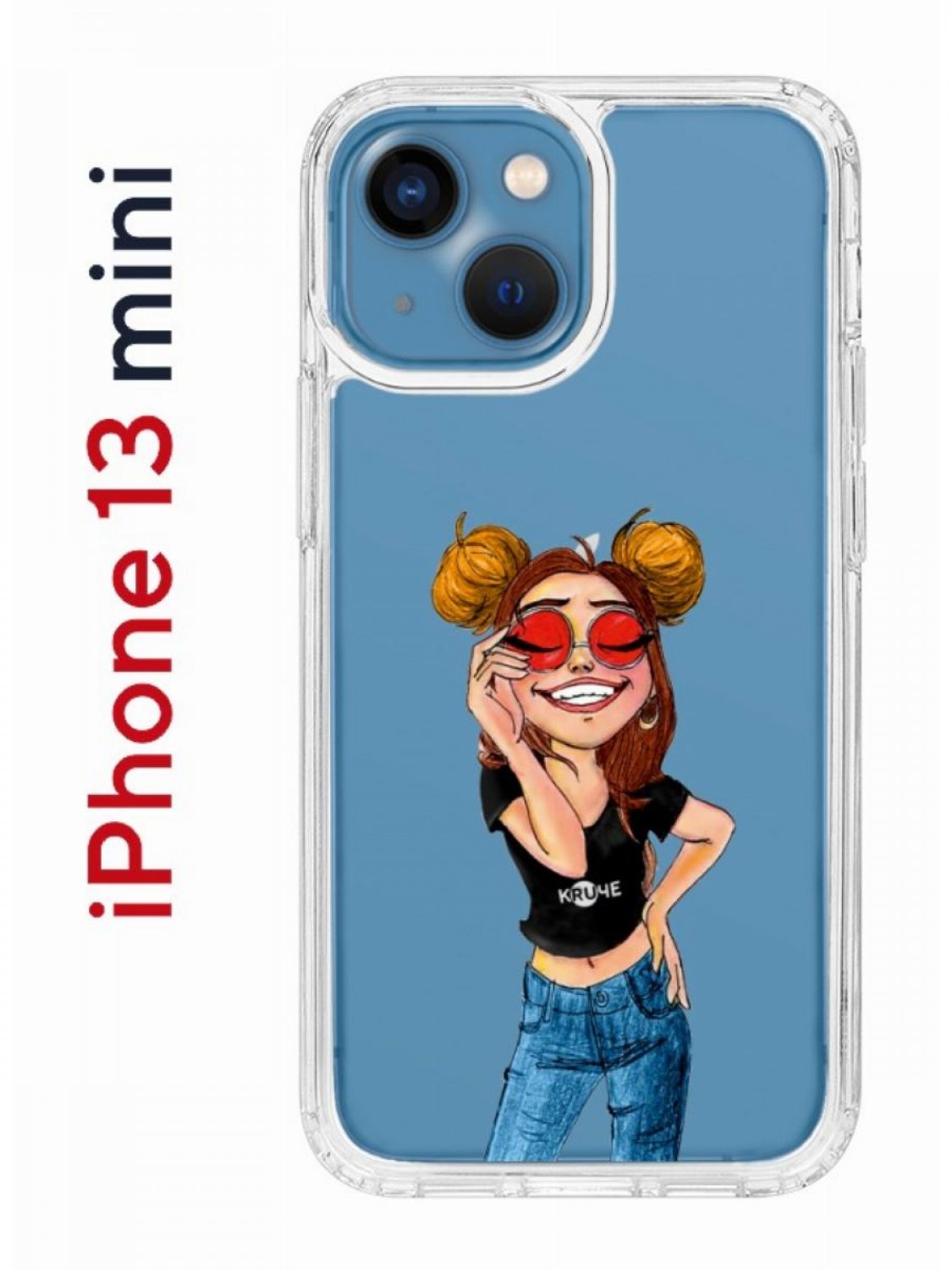 Чехол на iPhone 13 mini с принтом Kruche Print Smiling, бампер с защитой  камеры - купить в kupi-chehol, цена на Мегамаркет