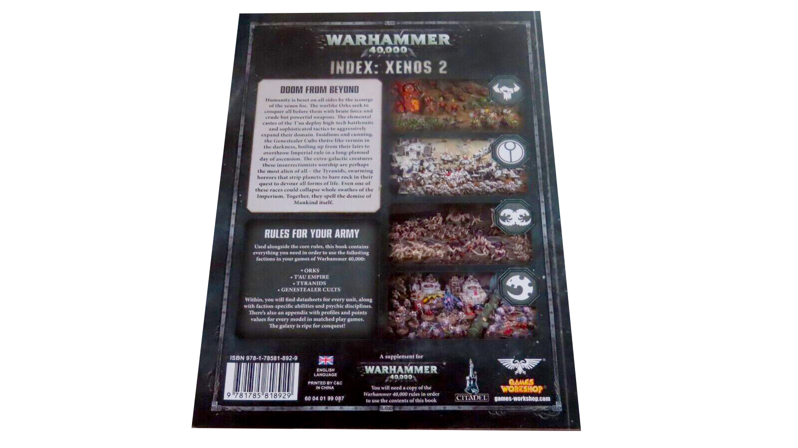 Книга правил для настольной игры Games Workshop Warhammer 40000: INDEX -  XENOS VOL 1 - купить в Умные игры, цена на Мегамаркет