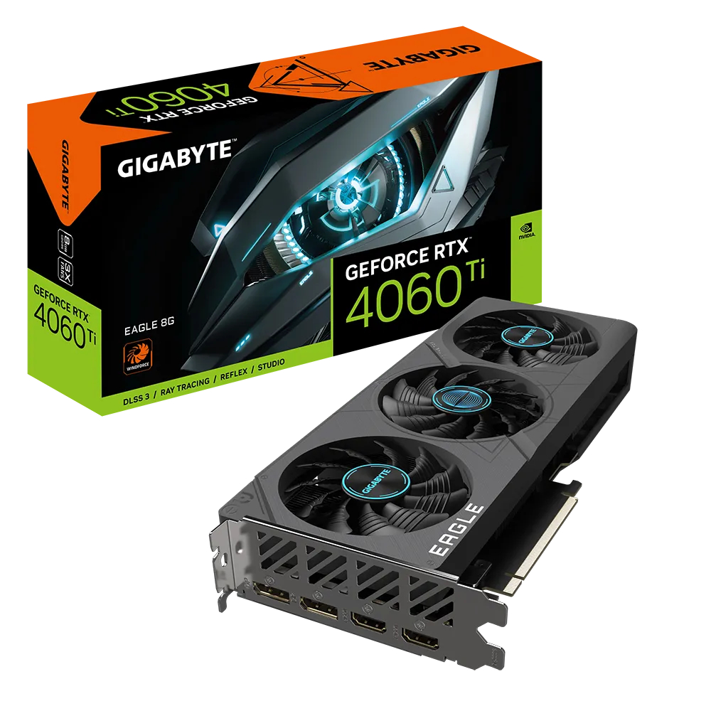 Видеокарта GIGABYTE NVIDIA GeForce RTX 4060 Ti EAGLE (GV-N406TEAGLE-8GD) - купить в NiceOneElectronics, цена на Мегамаркет