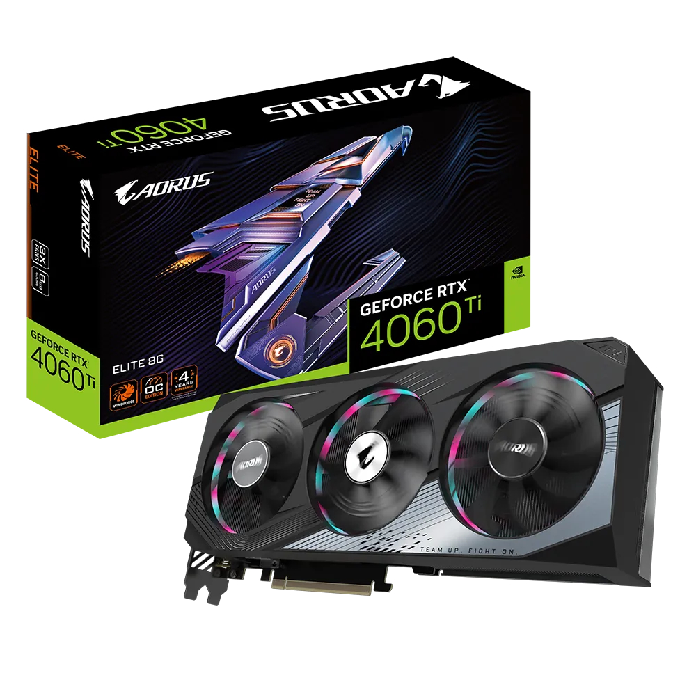 Видеокарта GIGABYTE NVIDIA GeForce RTX 4060 Ti AORUS ELITE (GV-N406TAORUS E-8GD), купить в Москве, цены в интернет-магазинах на Мегамаркет