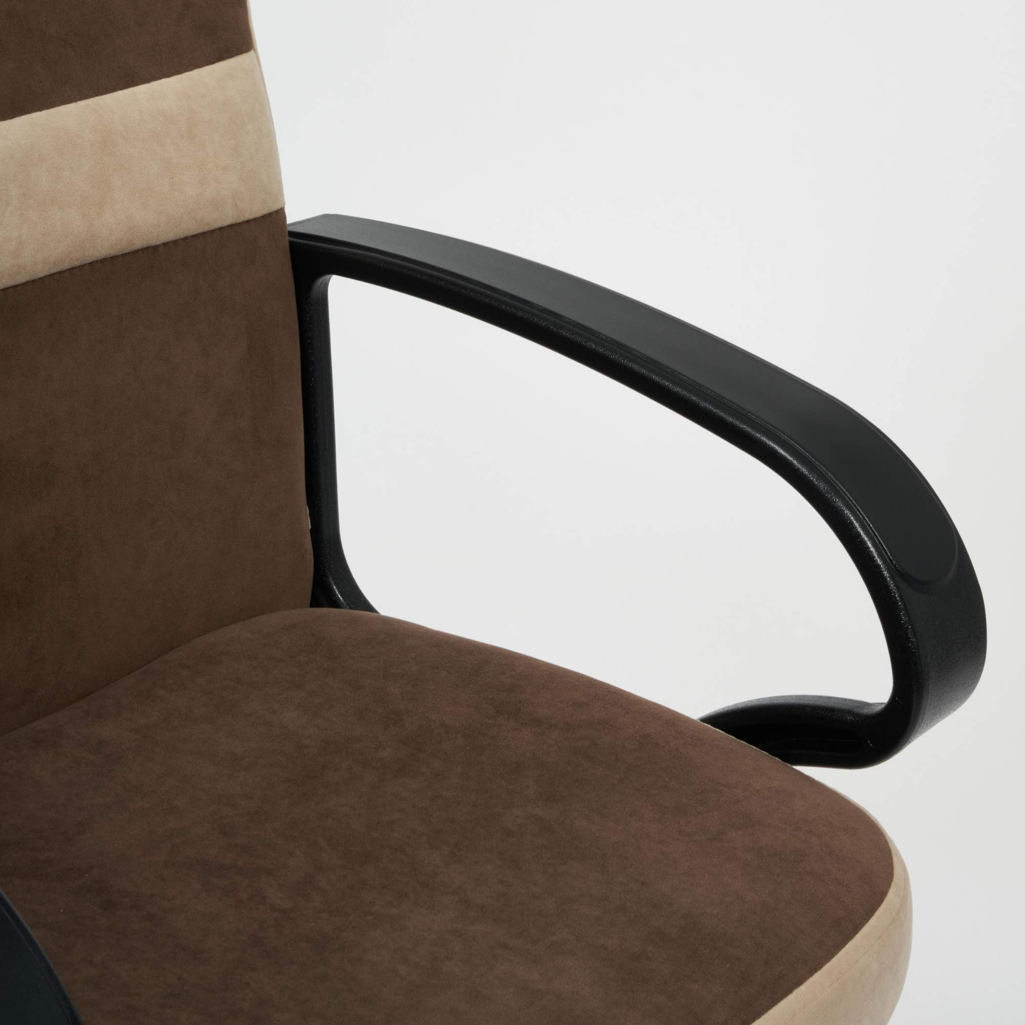 Кресло TetChair СН757 флок , коричневый/бежевый
