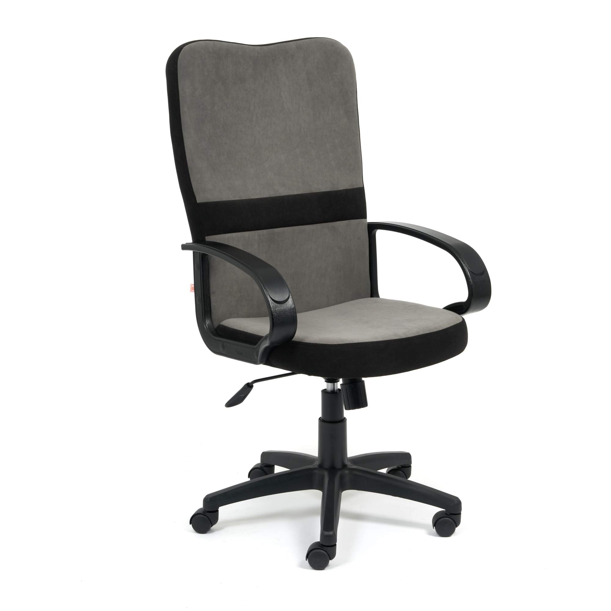 Кресло TetChair СН757 флок , серый/черный