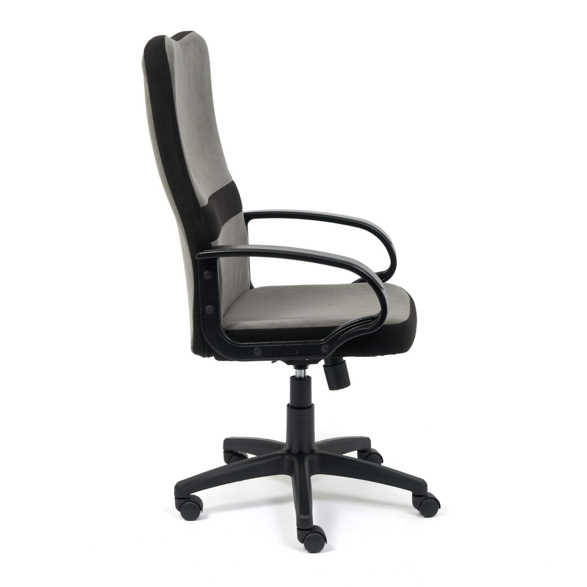 Кресло TetChair СН757 флок , серый/черный