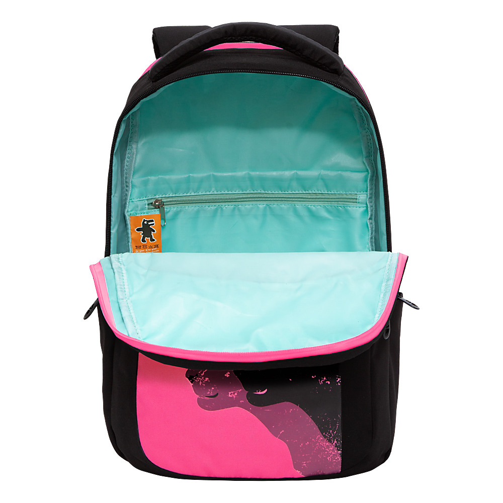 Рюкзак женский Grizzly RX-114-2 черный-розовый