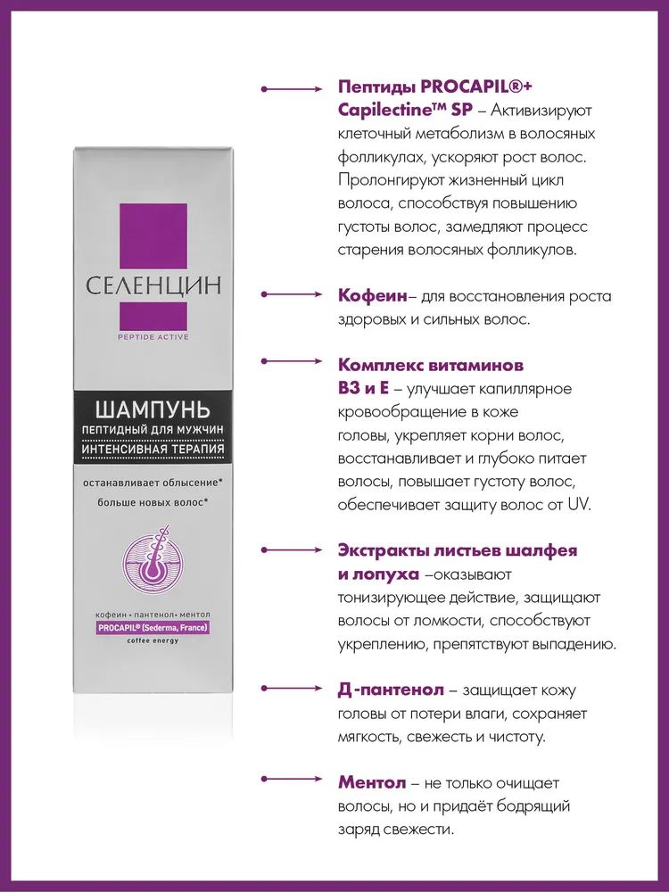 Peptide active отзывы. Селенцин шампунь пептидный. Селенцин Peptide Active шампунь. Селенцин шампунь пептидный для мужчин. Селенцин шампунь для роста и восстановление.