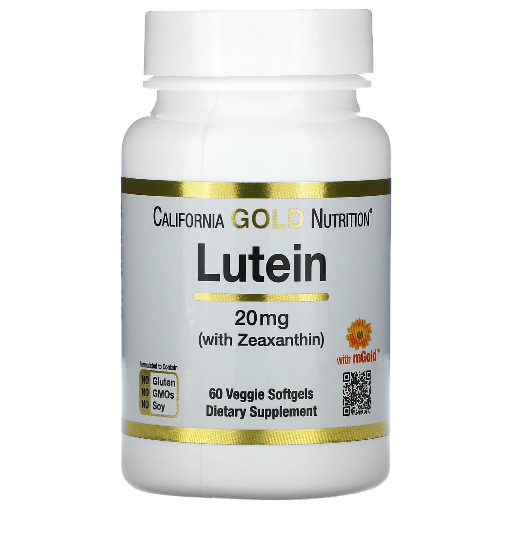 Lutein with Zeaxanthin California Gold Nutrition 20 мг капсулы 60 шт. - купить в интернет-магазинах, цены на Мегамаркет | витамины, минералы и пищевые добавки 898220014088