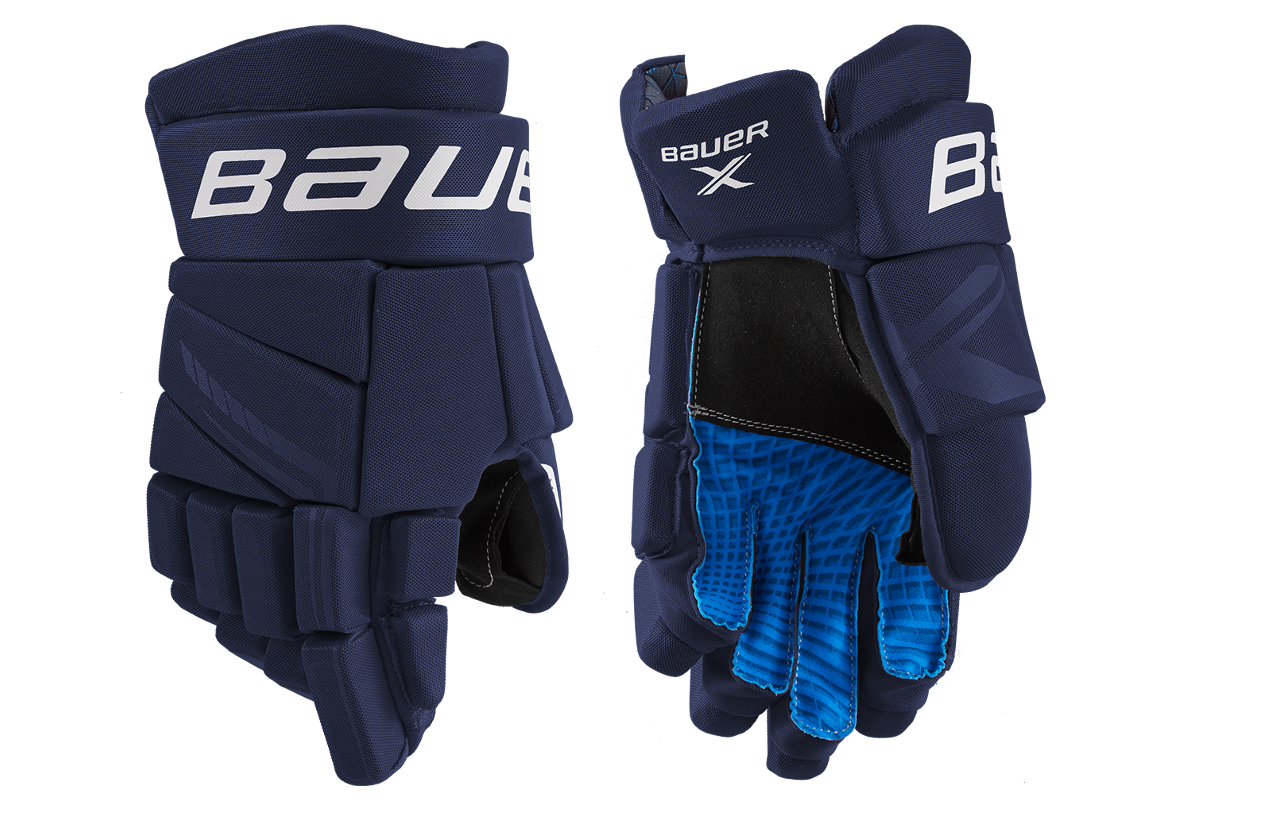 Перчатки хоккейные Bauer X S21 SR, темно-синий, 14"