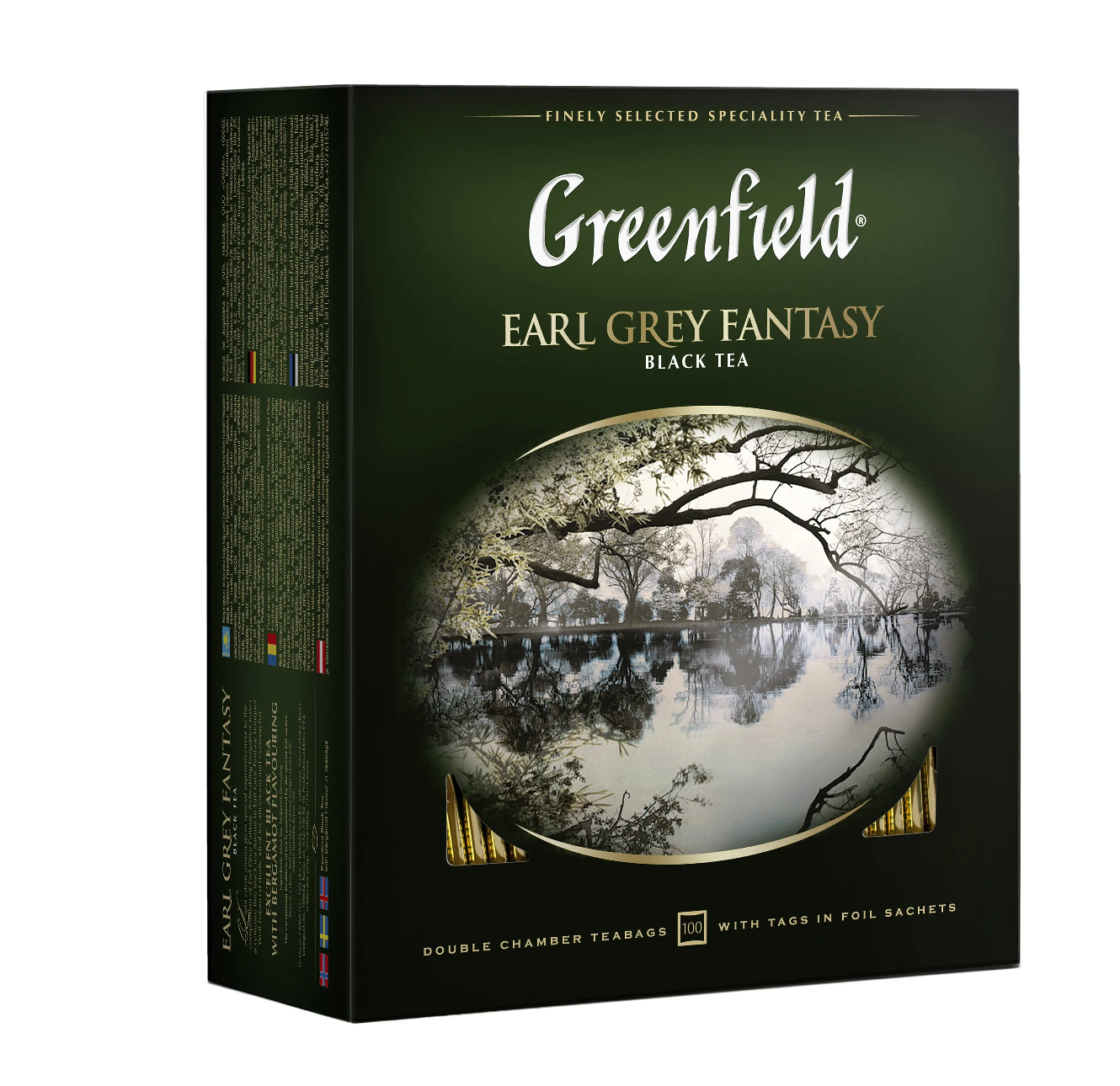 Купить чай черный Greenfield Earl Grey Fantasy, 100 пакетиков по 2 г, цены на Мегамаркет | Артикул: 600020152924