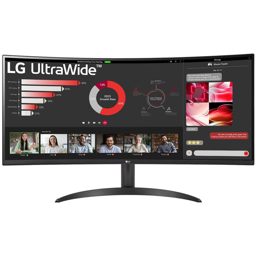 34" Монитор LG UltraWide 34 черный 100Hz 3440x1440 VA, купить в Москве, цены в интернет-магазинах на Мегамаркет